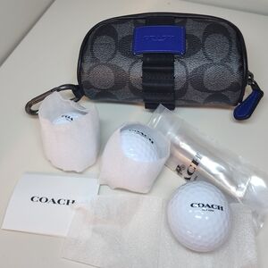 Coach Black and Blue Golf Ball Set